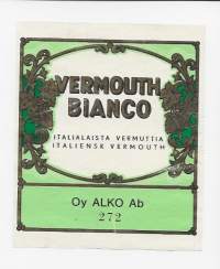Vermouth Bianco   nr 272 - viinaetiketti