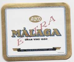 Malaga Extra Gran vino 1880  - viinietiketti viinaetiketti