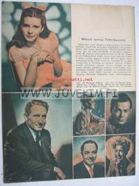 Elokuva-Aitta 1949 nr 15-16, Kansikuva Michel Auclair,  Ginger Rogers &amp; Fred Astaire, Alexis Smith, Jazzin hurmaa, Rosvo-roope, Walter &amp; John Huston, ym.