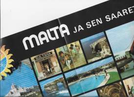 Malta ja sen saaret esite ja  juliste 60x42 cm 1980-l laskostettu kirjekokoon
