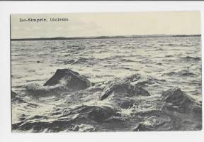 Iso-simpele tuulessa - paikkakuntapostikortti kulkenut 1910