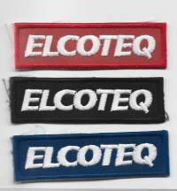 Elcoteq -   hihamerkki kangasmerkki  3 eri väriä