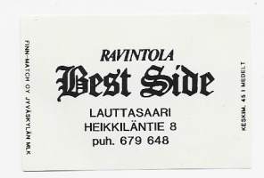 Best Side Ravintola Lauttasaari -  tulitikkuetiketti