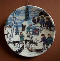 Keräilylautanen - Andreas Alariesto  nr. 45. Seinälautanen, taidelautanen. (Vintage,  Scandinavian Porcelain, , collecting plate)