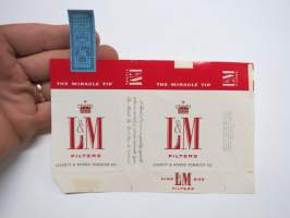 L&amp;M - The Miracle tip -savukepakkauksen käärepaperi avattuna