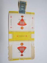 HB -savukepakkauksen käärepaperi avattuna