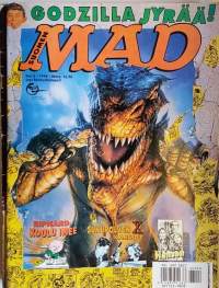 Suomen Mad Nro 8 1998 - Godzilla jyrää. (Sarjakuvalehti, keräilylehti)