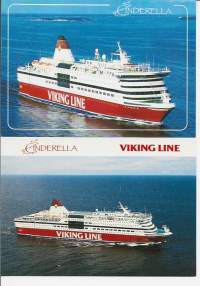 Viking Cinderella - laivapostikortti  postikortti laivakortti kulkematon 2 eril