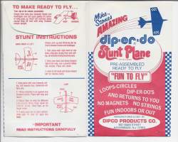 Dip-er-do Stunt Plain - helposti koottava lennokki  70-luku