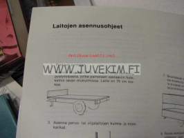 Traktoriperävaunu Junkkari 70-80-85-V85LM Traktorsläpvagn -käyttöohje ja varaosakirja / bruksanvisning och reservdelskatalog