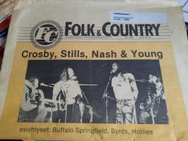 Folk &amp; Country 1990 nr 4 Crosby, Stills, Nash &amp; Young, esiyhtyeet Buffalo Springfield, Byrds, Hollies