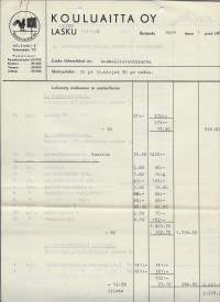 Kouluaitta Oy 1945  - firmalomake