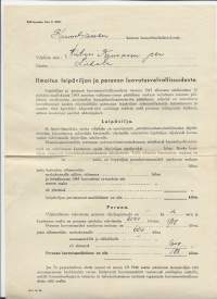 Kanneljärven kunnan Kansanhuoltolautakunta / Ilmoitus leipäviljan ja perunan luovutusvelvollisuudesta 1943