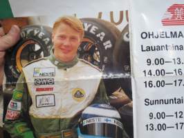 Mika Häkkinen - Pohjoismainen rata-autojen iso ryhmä mestaruuskisa - II Alastaro Race 1991 -juliste / poster