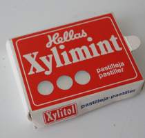 Hellas Xylimint pastilleja - tyhjä makeisrasia 5x7x1,5  cm
