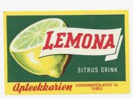 Lemona -  juomaetiketti tuote-etiketti