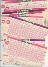 BingoLottokuponki  käyttämätön  1980-luku n 10 kpl erä