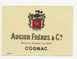 Augier Freres &amp; Co  Cognac vanha konjakkietiketti  - viinaetiketti 9
