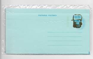 Postikirje 1,10 mk postilaukku  1981 avaamaton 5 kpl pakkaus