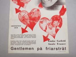 Kosijoitten kerho - Gentlemen på friarstråt, pääosassa Fernandel -elokuvajuliste / movie poster