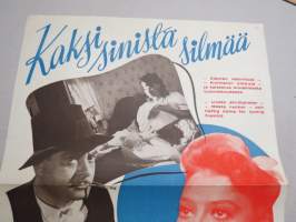 Kaksi sinistä silmää - Två blåa ögon, pääosissa Zita Szeleczky, Jozsef Timar -elokuvajuliste / movie poster