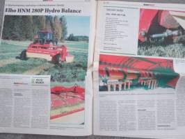 Koneviesti 2001 nr 2 - Biokaasu tulee taas, Iskunvaimennus rauhoittaa niittomurskaimen liikettä - Elho HNM 280P Hydro Balance, Reitti lyhenee, ym.