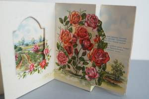 Kolmiulotteinen  äitienpäiväkortti  taiteilijapostikortti äitienpäiväkortti  postikortti