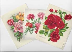 Kolmiulotteinen  äitienpäiväkortti  taiteilijapostikortti äitienpäiväkortti  postikortti  3 kpl erä