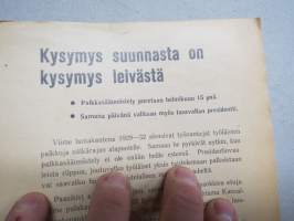 Kysymys suunnasta on kysymys leivästä - palkkasäännöstely puretaan ym... SKDL Helsinki -lentolehtinen v. 1954