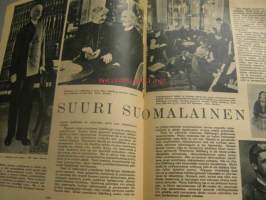 Suomen Kuvalehti 1945 nr 4 ilm. 27.1.1945 tammikuu 1945 ajankuvaa (kansikuva K.J. Ståhlberg 80v, Ståhlbergin esitellään.  Siuntion Lepopirtti (Miina Sillanpää) .