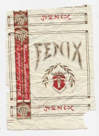 Fenix   - tupakkaetiketti  valmistettu 1912