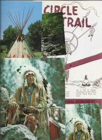 Cirle Trail Minnesota  intiaani  esite + 4 postikorttia