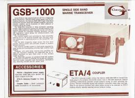 GSB - 1000 Sigle side band Marine  Transceiver  - tuote-esite 1978