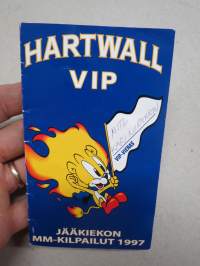 Hartwall VIP - Jääkiekko MM 1997 - 4 kpl pääsylippuja; 2 kpl Venäjä-Suomi, 1 kpl Slovakia-Saksa, 1 kpl Ranska-Tsekki
