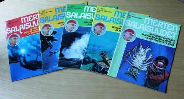 Merten salaisuudet 1977 -  Vuosikerta,  numerot 1-50. Kapteeni Cousteaun mukana maailman merillä ja merten syvyyksissä