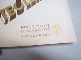 Teollisuus -kirjoituspaperilehtiö 1940-luvulta - Paperituote Oy, Valkeakoski