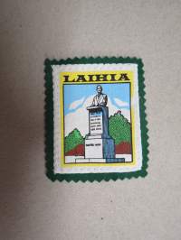 Laihia -kangasmerkki / matkailumerkki / hihamerkki / badge -pohjaväri vihreä