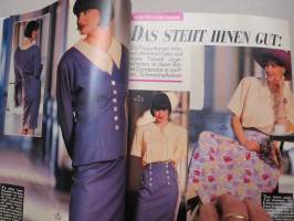 Burda 1989 nr 5 muotilehti -mukana kaava-arkki + työselostus suomeksi -fashion magazine