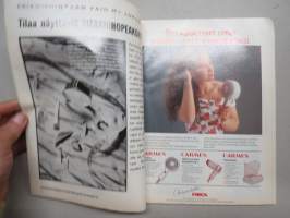 Muoti ja kauneus 1989 nr 9 -muotilehti -mukana kaava-arkki / fashion magazine
