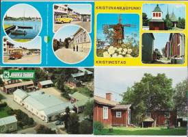 Kristiinankaupunki -postikortti   - paikkakuntapostikortti 4 eril