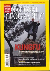 National Geographic Suomi 2010 N:o 10. Meksikonlahden öljykatastrofi; Kungfun syvin olemus; Jane Goodallin simpanssihavainnot Katso muut aiheet/sisältö kuvasta.
