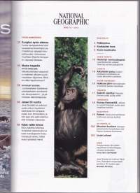 National Geographic Suomi 2010 N:o 10. Meksikonlahden öljykatastrofi; Kungfun syvin olemus; Jane Goodallin simpanssihavainnot Katso muut aiheet/sisältö kuvasta.