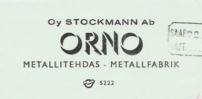 Orno / Stockman Oy 1951  - firmalomake