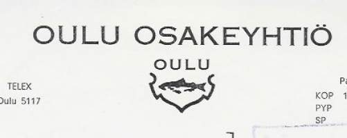 Oulu Oy Oulu 1958 - firmalomake