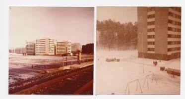 Turku Jyrkkälä 1973 - valokuva 9x9 cm 2 kpl