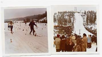 Lieto SM-hiihdot 1971 ( hiihtäjäy Hatunen ja Taipale)  - valokuva 9x9 cm 2 kpl