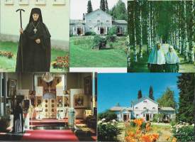 Lintulan Luostari 5 eril  -postikortti   - paikkakuntapostikortti