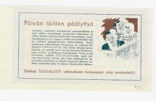 Turun Eteläinen Sos Dem Piirijärjestö ry - arpa 1941