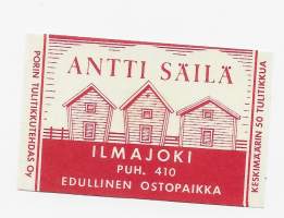 Antti Säilä Ilmajoki -  tulitikkuetiketti