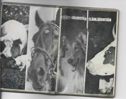 Valmisteita eläilääkintään - eläinlääkärin taskukokoinen 32 siv muovitettu kansio 1971